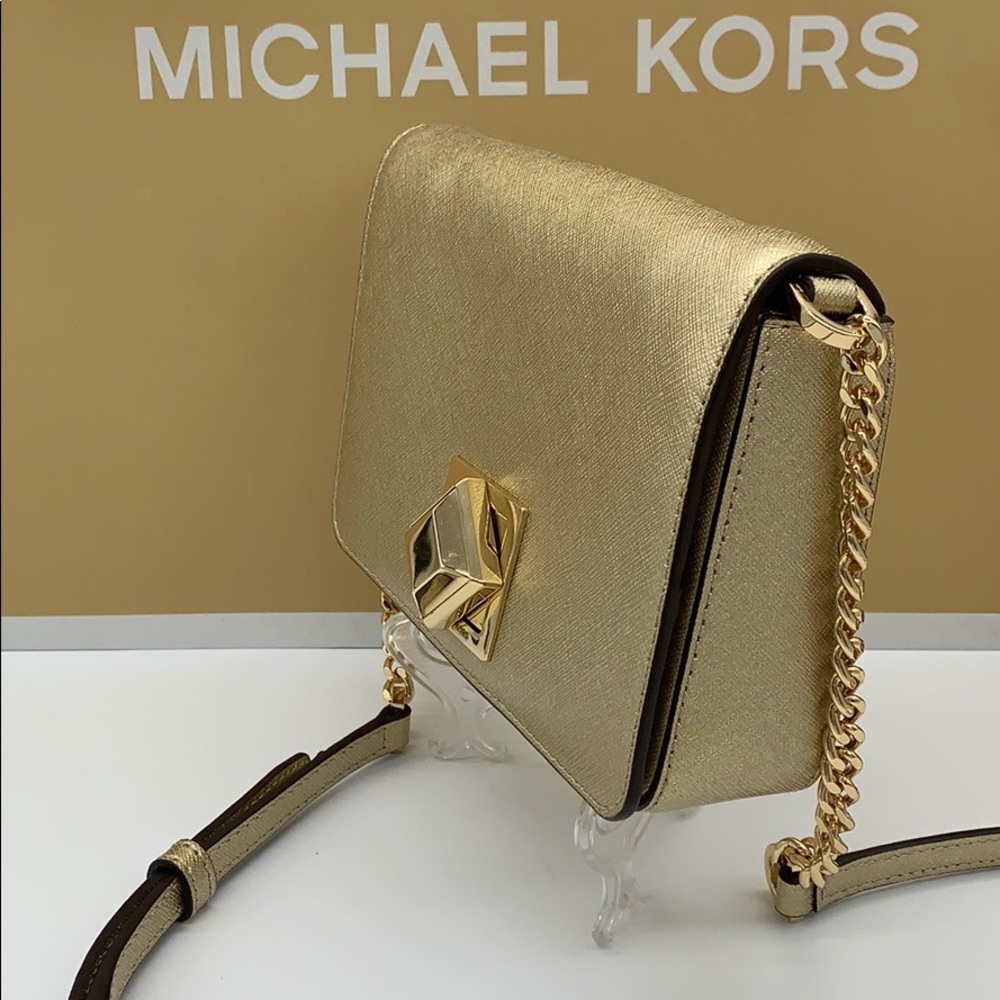 MICHAEL KORS LUNA SM CLUTCH XBODY LEATHER - Picture 4 of 16